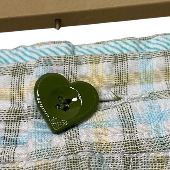 Roxy Shorts Womens 3 (29" Waist) Bermuda Plaid Y2K Heart Button 12" Inseam Beach - Picture 8 of 12